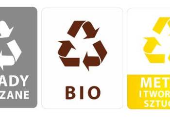 Zestaw naklejek do segregacji odpadów
