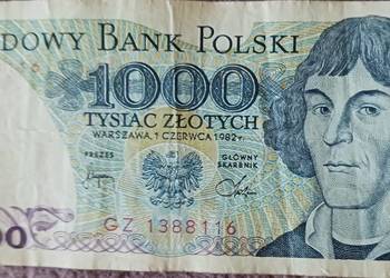 1000 zł M. Kopernik seria GZ 1.VI.1982 r.