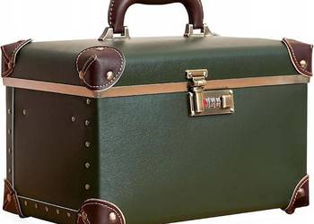 ORGANIZER NA KOSMETYKI SZKATUŁKA KUFEREK DUŻY SZYFLADY ZIELONY PREZENT XXL