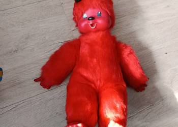 Zabawka stara monchichi czerwony diabełek