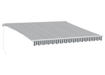 Ręcznie zwijana markiza z LED antracytowo-biała 400x300 cm WM-3215784