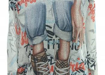 Sweter trampki-Ażurowy -biust 118cm