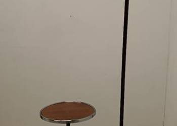 lampa podłogowa art deco modernizm chrom lata 70-te