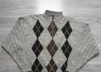 Sweter w romby Ivanhoe rozmiar S wool wełniany wełna