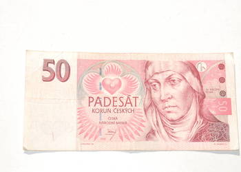 Stary banknot 50 koron Czeskich Czechy 1997 unikat