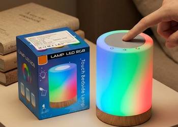 Lampka Nocna LED RGB Dotykowa – Wielokolorowa / Nowoczesna