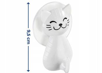40x Haczyk wieszak dla dzieci KOTEK łazienki na przyssawki Wenko Cat