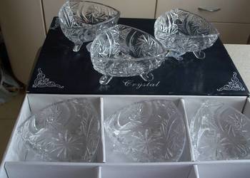 Salaterki kryształowe komplet 6 szt