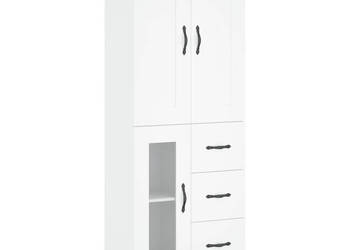 Witrynka biała 695x34x180 cm materiał drewnopochodny WM-3199969