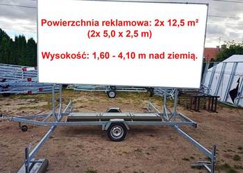 Nietypowa Wysoka Przyczepa Reklamowa 2x 5,0 x 2,5 m | Dostawa 0 zł | FV 23%