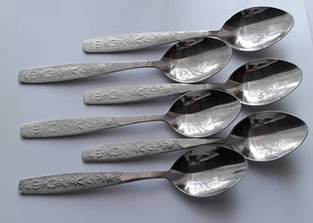 Łyżki obiadowe (nr.1), ROŚLINNY, Gerlach, sztućce PRL
