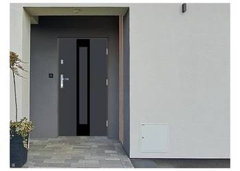 Drzwi wejściowe do domu Zewnętrzne GA-23 BLACK Antracyt 90 Prawe 68 Ud=1,3