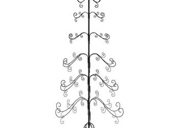 vidaXL Metalowa choinka świąteczna, do dekoracji, czarna, 215(SKU:359609)