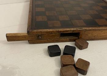 Warcaby stare przedwojenne drewniane