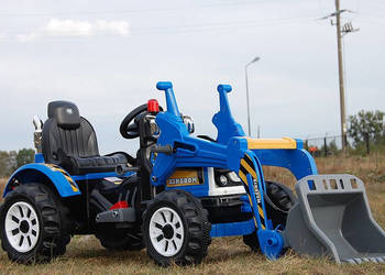 BAWIBUS.PL Auto na akumulator TRAKTOR Z ŁYŻKĄ KOPARKA jeep spychacz