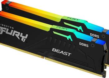 Nowa, fabrycznie zaplombowana Kingston FURY Beast RGB DDR5 32GB (2×16GB)