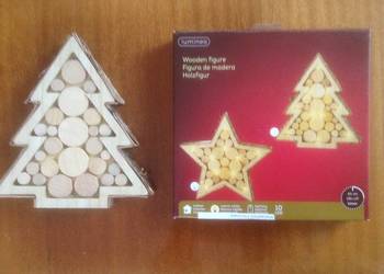 Nowa świąteczna choinka drewniana z oświetleniem LED