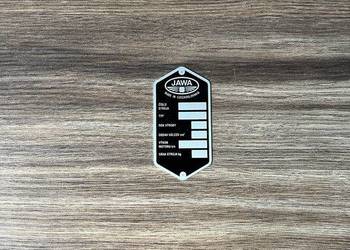 NOWA CZESKA TABLICZKA ZNAMIONOWA JAWA 50 JAWKA KACZKA PANCERKA MUSTANG