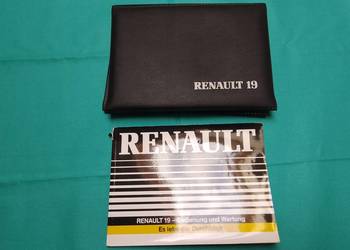 RENAULT 19 Instrukcja Obsługi książka serwisowa Etui 1989 Komplet