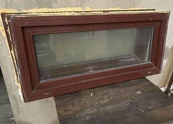 Okna PCV 117x54 uchylne mahoń