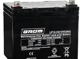 Akumulator żelowy 12V 33Ah GROM LP12-33