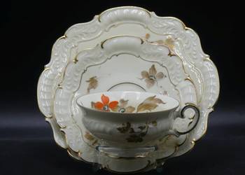 Komplet śniadaniowy Sorau Żary, piękne reliefy, UNIKAT!!!