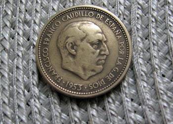 Hiszpania 2.5 Pesetas 1953r - Gen. Franko