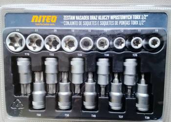 Duży Zestaw nasadek, kluczy wpustowych TORX Nowe nierozpakowane