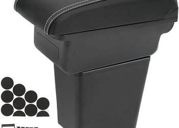 Podłokietnik Renault Clio 4 skóra syntetyczna czarny, białe przeszycie