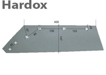 Lemiesz 300hektarów HARDOX 200625/L części do pługa NIEMEYER