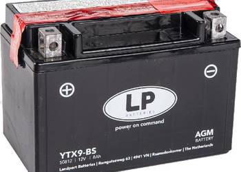 Akumulator motocyklowy Landport YTX9-BS 12V 8Ah 110A