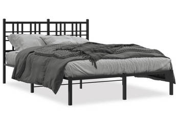 Łóżko Metalowe Czarne Rama Łóżka Ze Stelażem 120x200 cm WM-376322