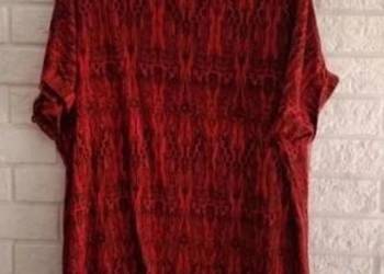 Bluzka czerwona krótki rękaw oversize Basic casual coguette jesień 2YK