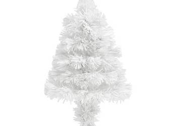 vidaXL Sztuczna choinka z lampkami, biała, 64 cm（SKU:328448）