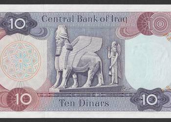 IRAK 10 DINAR 1973 - STAN BANKOWY UNC -