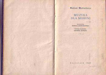 (8449) MUZYKA DLA MOHINI – BHABANI BHATTACHARYJA
