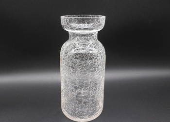 Vintage wazon ze spękanego szkła CRACKLE GLASS | Retro lata 60/70.