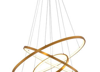 Gold LED ring triple - żyrandol 70cm - trzy pierścienie LED…