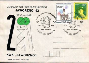 Kop. Okręg. Wyst. Filat. Jaworzno  1992