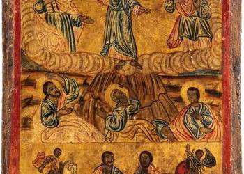 Duża ikona obraz Jezus Chrystus Grecja XIX wiek