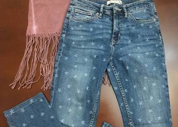 Spodnie jeansy w gwiazdki #H&M i 2x bluzka bez rękawów #XS