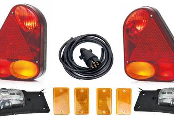 Zestaw lamp oświetlenie do przyczepy lampy odblask wtyczka