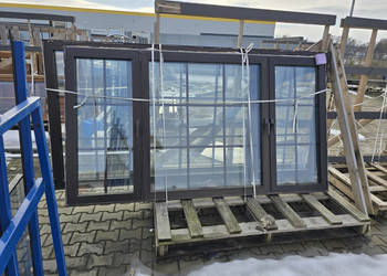 Okna aluminiowe 2-SK.(słupek stały) (UR+UR) 2630 x 1450 i 2-SK.(słupek sta…