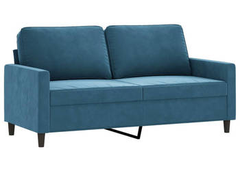 Sofa 2-osobowa niebieski 140 cm tapicerowana aksamitem WM-359208