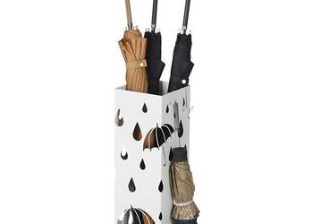 Parasolnik stojak na parasole nowoczesny biały