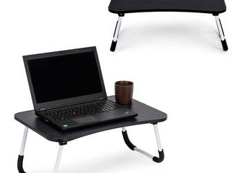 Podstawka pod laptopa stolik do łóżka 60x40 cm czarna ModernHome