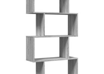 Regał przegroda 4 poziomy szary dąb sonoma 70x24x129 cm WM-858107