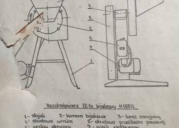 śrutownik bijakowy, rozdrabniacz h155/1