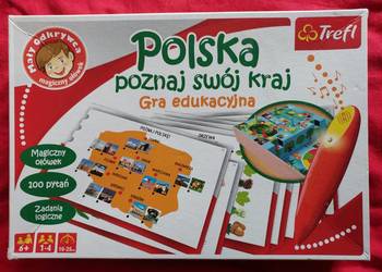Polska Poznaj swój kraj Mały odkrywca Trefl Gra planszowa edukacyjna