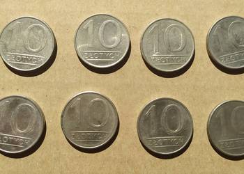 10 zł x 8 sztuk miedzionikiel PRL 85-88 OBIEGÓWKI PRL